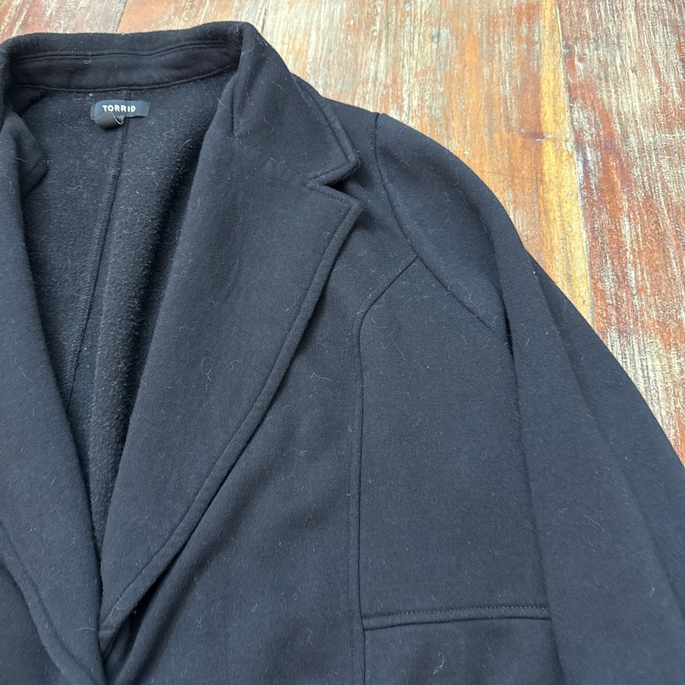 Torrid Black Blazer Jacket Single Button Plus Siz… - image 4